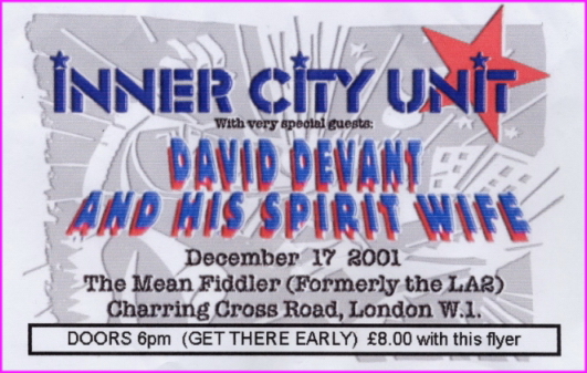 Inner City Unit

Mean Fiddler

December 17th 2001