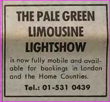 Pale Green Limousine Lightshow