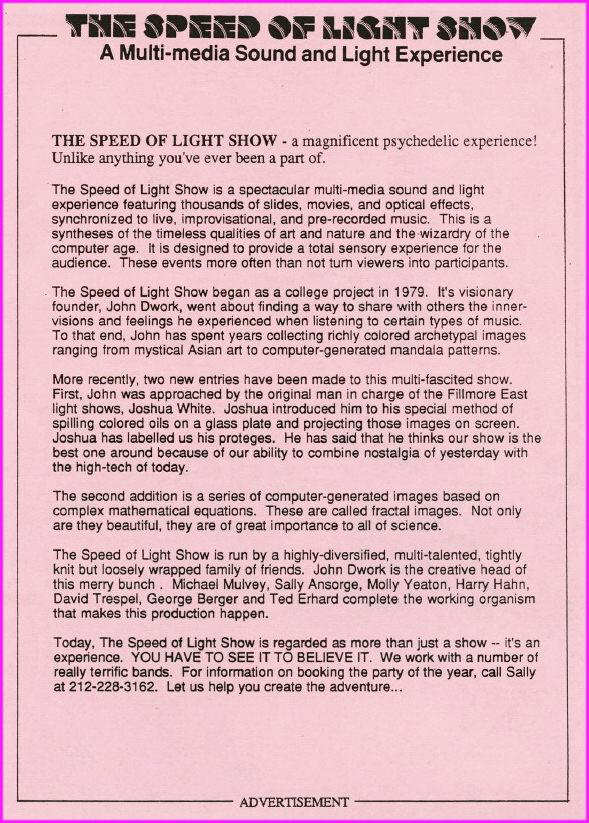 Speed of Light Show